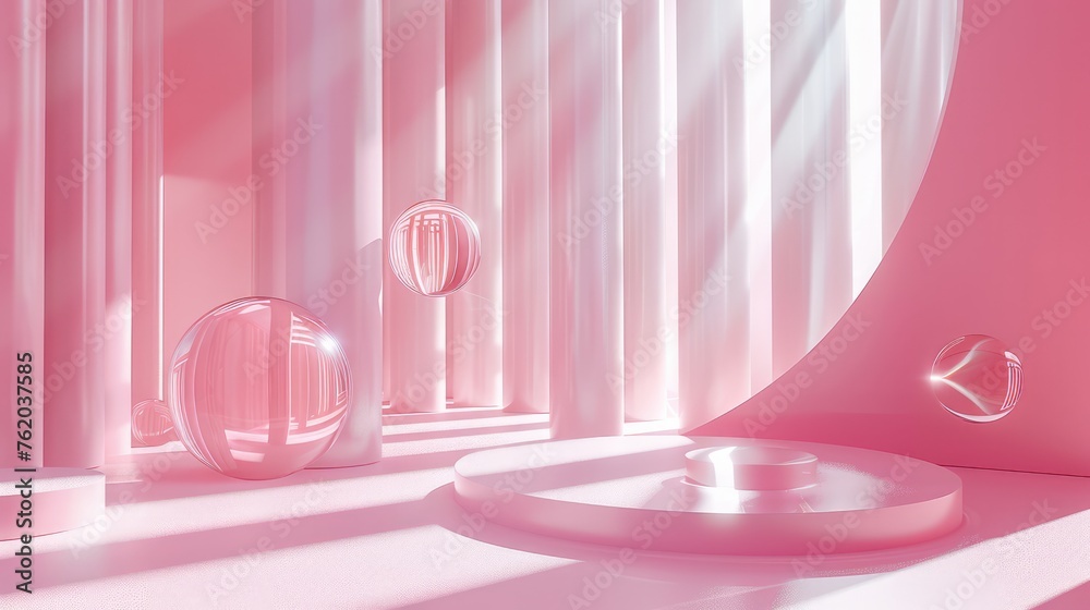 Minimalist Geometric Composition with Floating Elements in C4D Minimalist Geometric Composition with Floating Elements in C4D