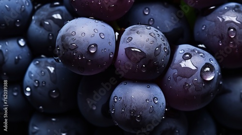 close up of grapes with water drops