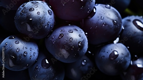 close up of grapes with water drops