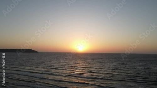 An Aerial shot of Sunset at Miramar Beach in Panjim, Goa, India
 photo