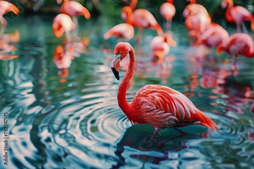 A Flamboyance of Flamingos at Rest