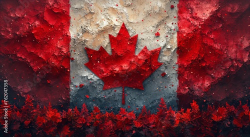 Canada Flag geometric abstract