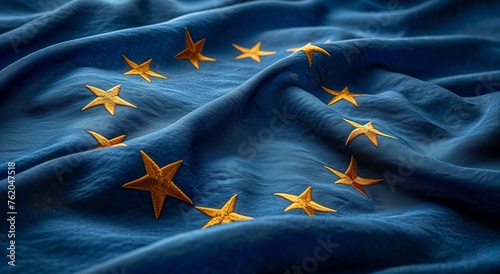 european union silk flag abstract photo