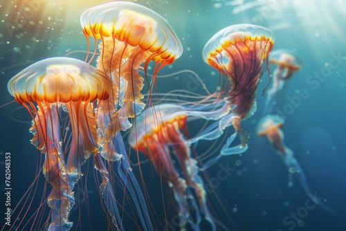 Elegantly Pulsating Jellyfish photo