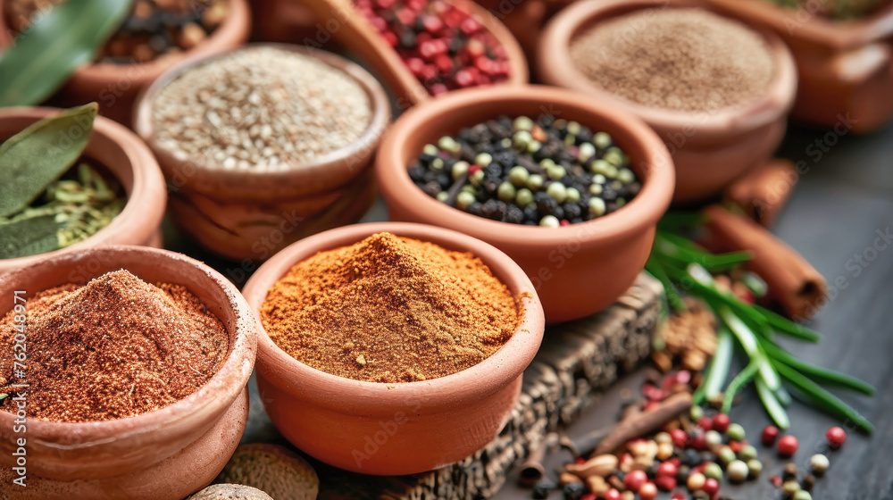 Assorted Bowls With Flavorful Spices for Cooking