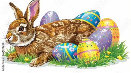 Easter-themed image suitable for promotional materials and events. Generative AI photo