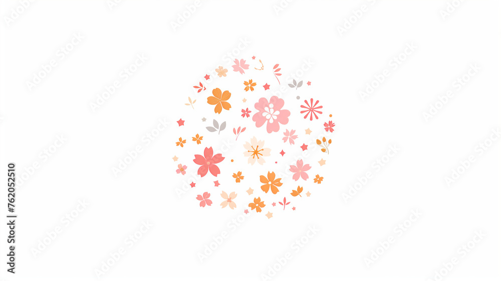 Floral Circle Collage Floral Circle Collage