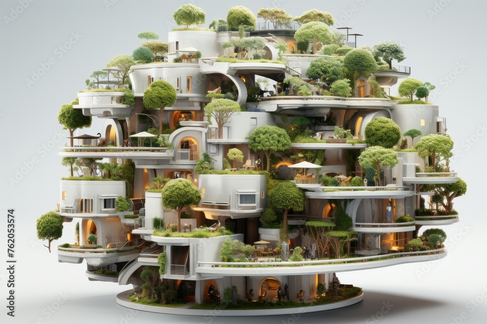 Tree and Bush House Model