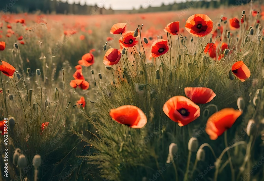 Fototapeta premium field of poppies