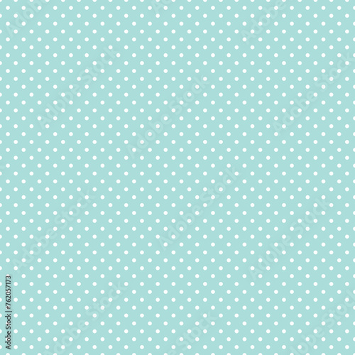 Green and white polka dot pattern, seamless texture background. Minimal fashionable design. Polka dots trendy background, tile. For fabric pattern, card, decor, wrapping paper