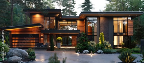 Modern exterior house visualization