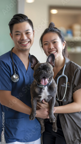 vet in a clinic. 