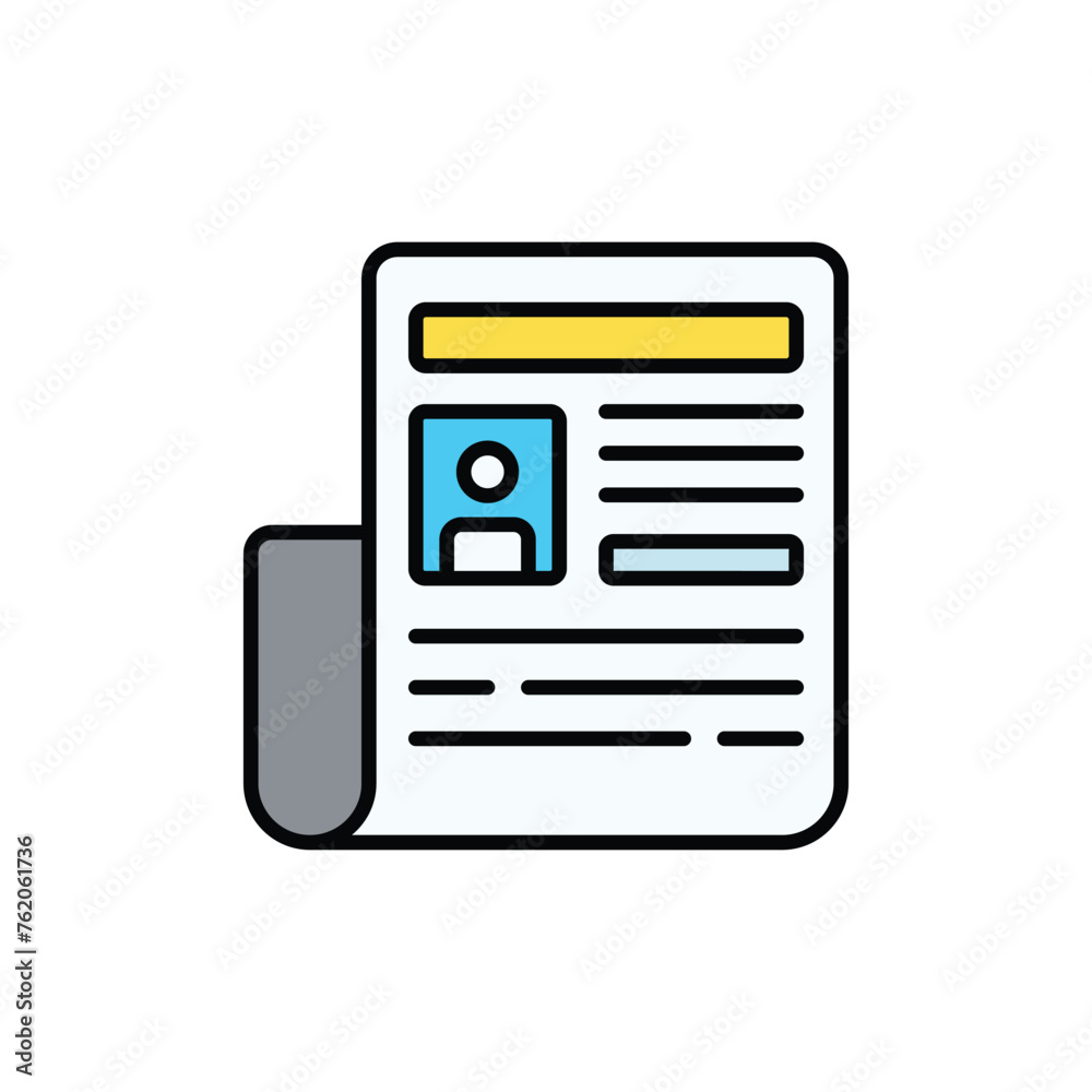 Newspaper icon design with white background stock illustration Newspaper icon design with white background stock illustration