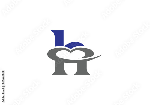 Letter H Love Logo Design, Brand Identity logos vector, modern logo, Logo Designs Vector Illustration Template