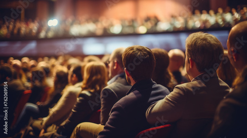 Diverse Audience Members Attentively Engaged in a Conference Presentation at a Professional Seminar