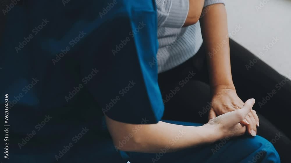 Emotional comfort stored in fingerprints. Shot of an unrecognizable doctor holding hands with her patient during a consultation..