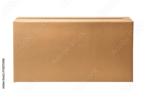 Brown Cardboard Box With White Background. On a White or Clear Surface PNG Transparent Background. photo