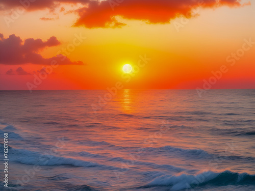 sunset in the sea © Rewat