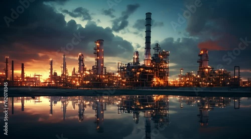 The petrochemical industry is approaching nightfall photo