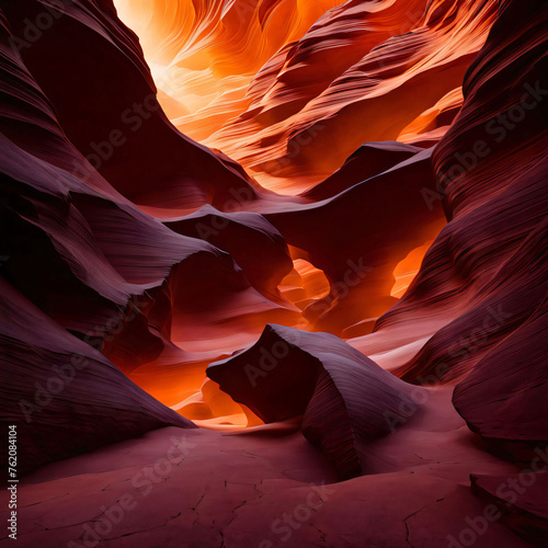 antelope canyon light beams shining down the colorful sandstone