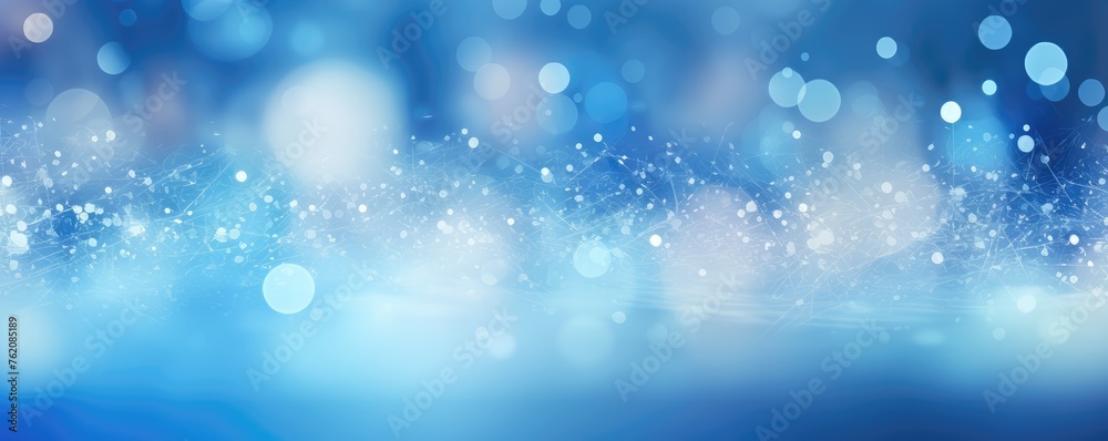 blue bokeh lights and water ripples that can symbolize tranquility and the mystery of the deep