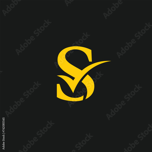 letter S check logo design