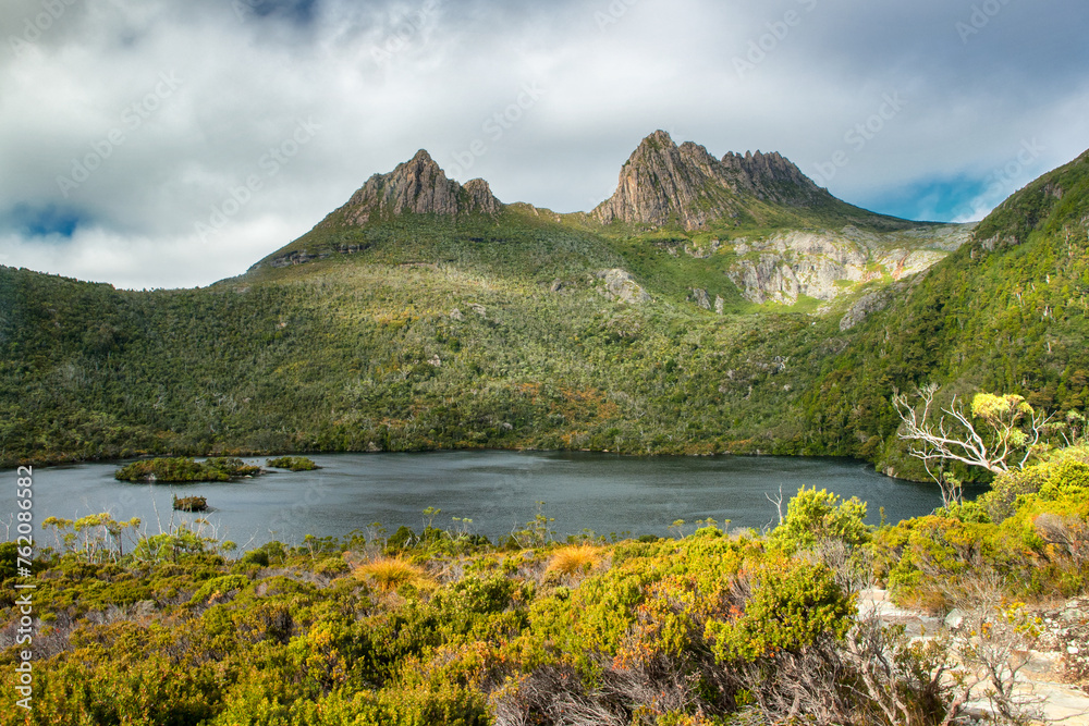 Bushwalking around Dove Lake near Cradle Mountain, Tasmania, Australia