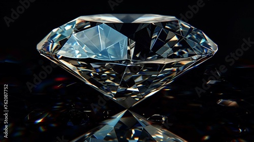 diamond on black background