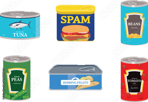 Set of canned food