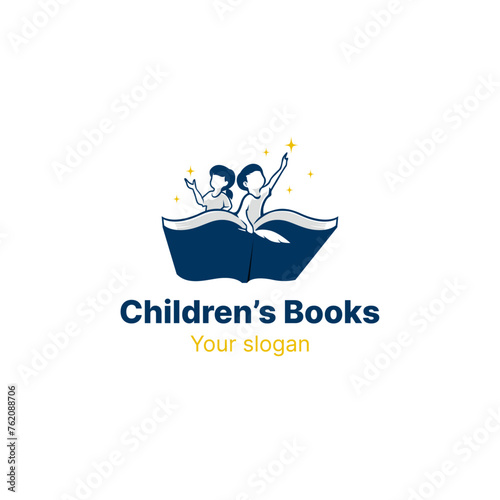 Children's books logo,kids logo