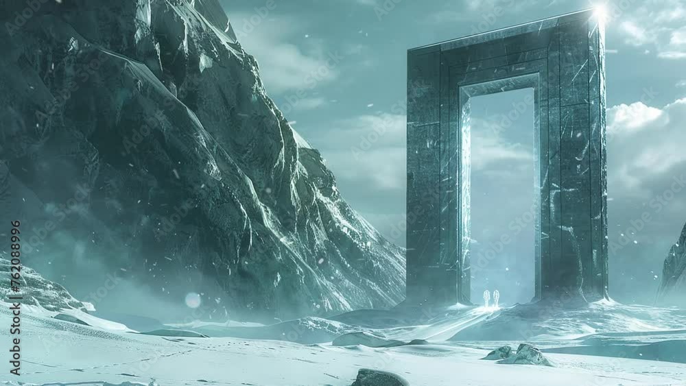 arctic research outpost encounter ancient. seamless looping overlay 4k virtual video animation background