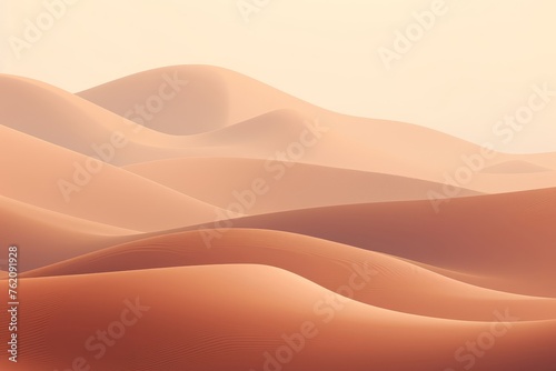  Minimalistic illustration focusing on the abstract shapes of dunes, with gradients of pastel browns to convey depth and warmth, capturing desert aesthetics