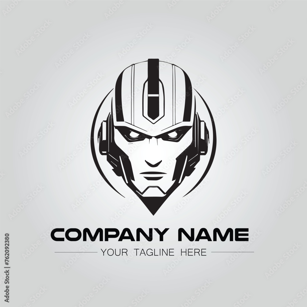 Robot company logo vector image