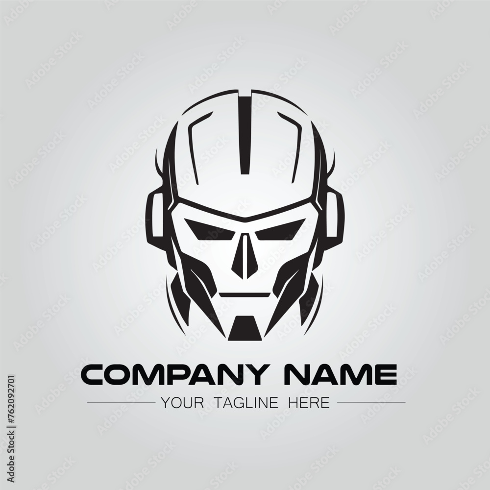 Robot company logo vector image Robot company logo vector image