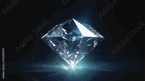 Diamond vector line icon art flat vector