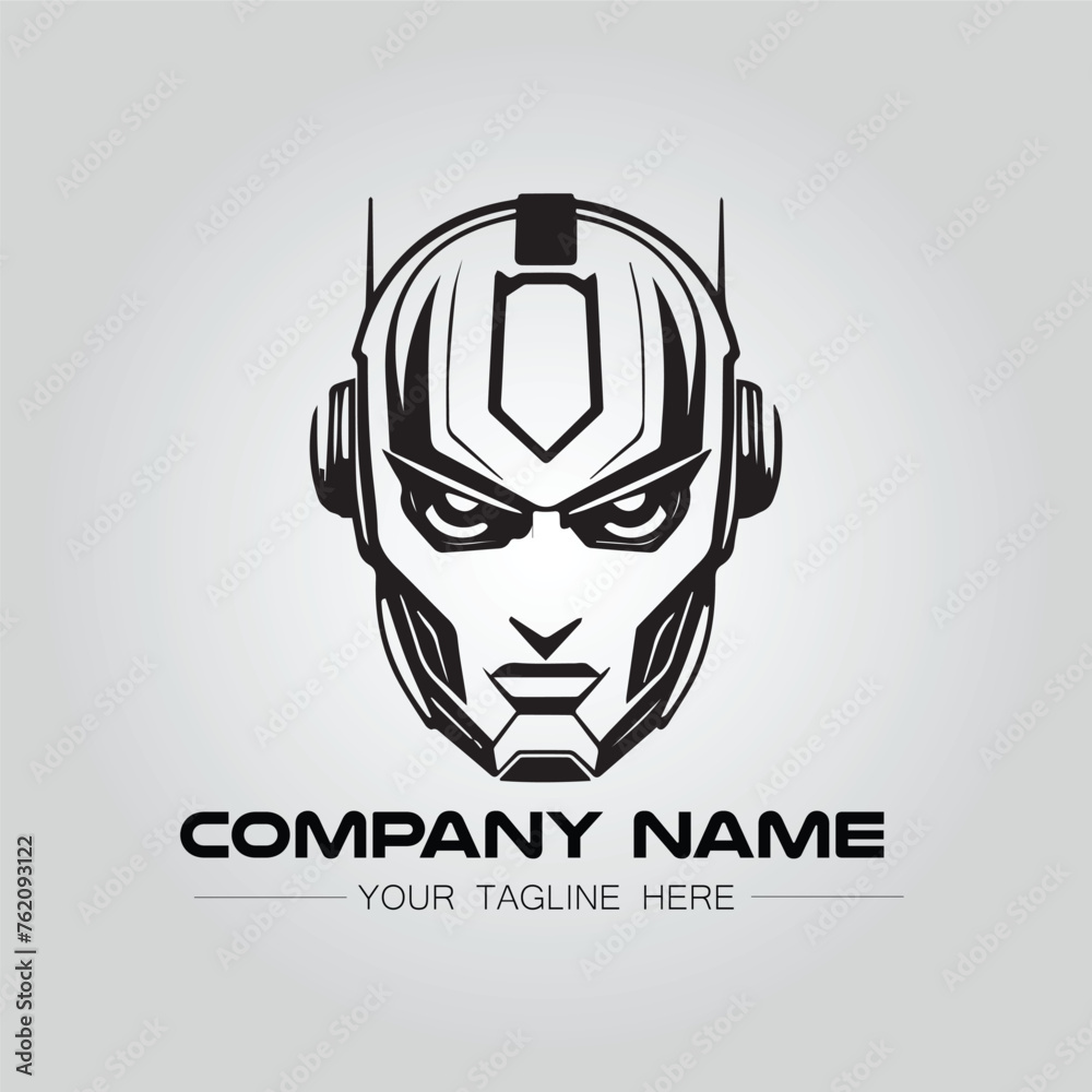 Robot company logo vector image Robot company logo vector image