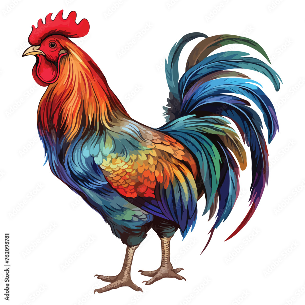 Cockerel Clipart isolated on white background