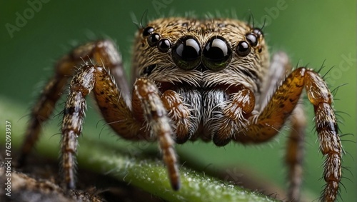 Detailed cinematic close macro shot of spider