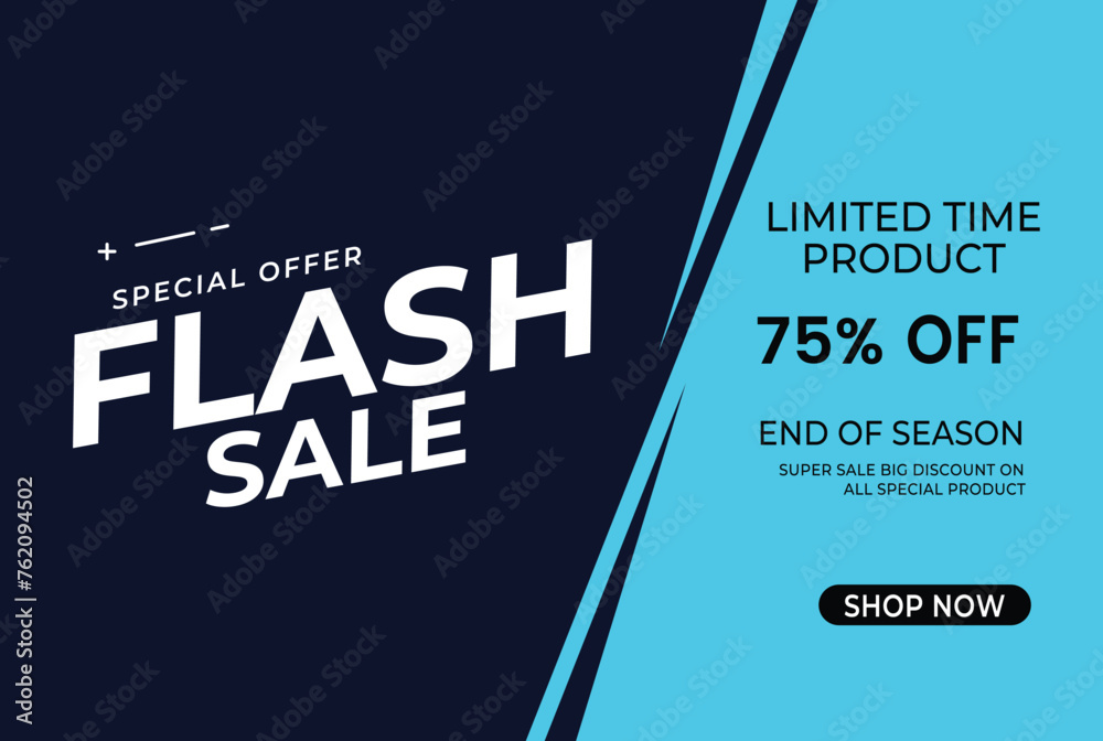 Flash Sale Shopping Poster or banner with Flash icon and 3D text on green background. Flash Sales banner template design for social media and website. Special Offer Flash Sale campaign or promotion.