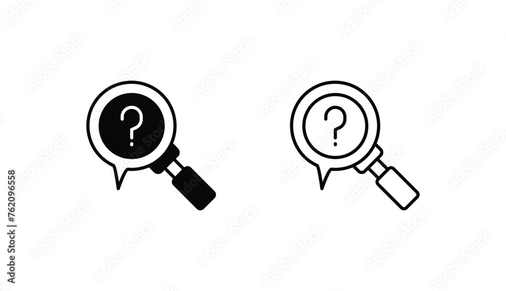 Search icon design with white background stock illustration Search icon design with white background stock illustration