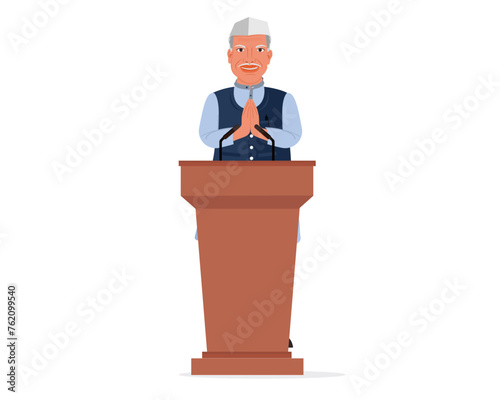 Indian politician candidate request for voting on election campaign Indian General Election