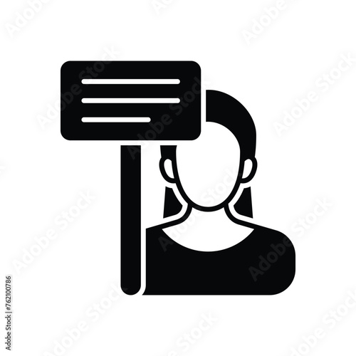 Glyph Gradient Protest vetor icon
