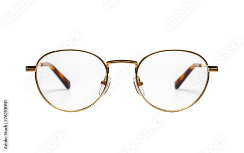A Pair of Glasses on a White Background. On a White or Clear Surface PNG Transparent Background.