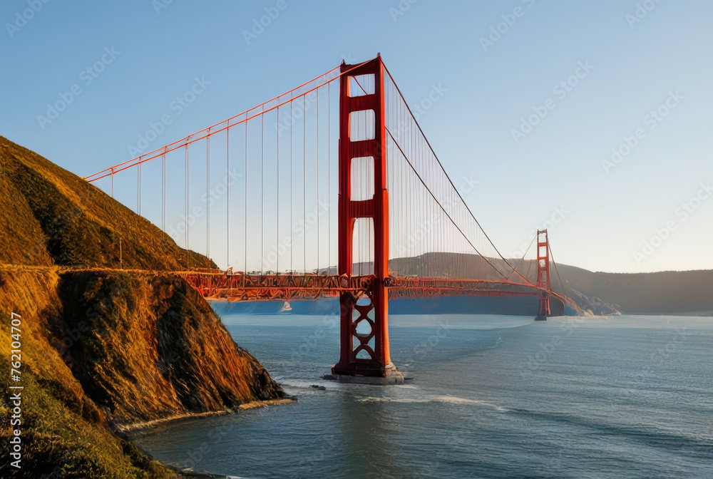 Fototapeta premium Golden Gate Bridge in San Francisco, California, USA. Famous travel destination.