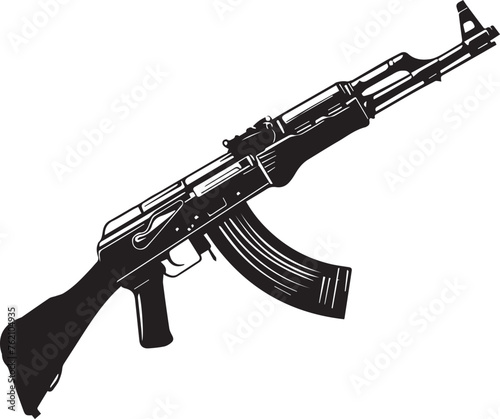 AK-47 Rifle EPS Rifle Vector Weapons Clipart