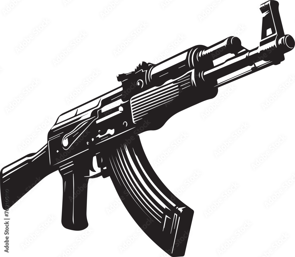 AK-47 Rifle EPS Rifle Vector Weapons Clipart