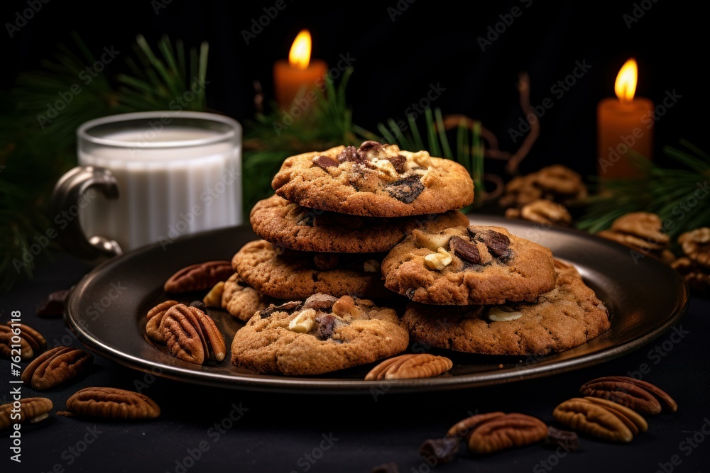 Buttery Nut cookies. Sugar snack tasty. Generate Ai Buttery Nut cookies. Sugar snack tasty. Generate Ai