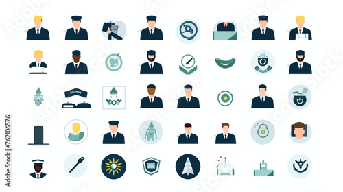 Recruit icons symbol vector elements for infographi