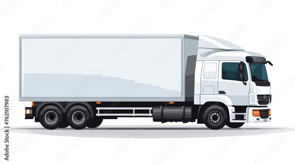 Semi-trailer Truck Isolated. flat vector 