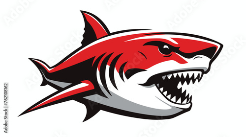 Shark Logo Template Stock Vectors flat vector